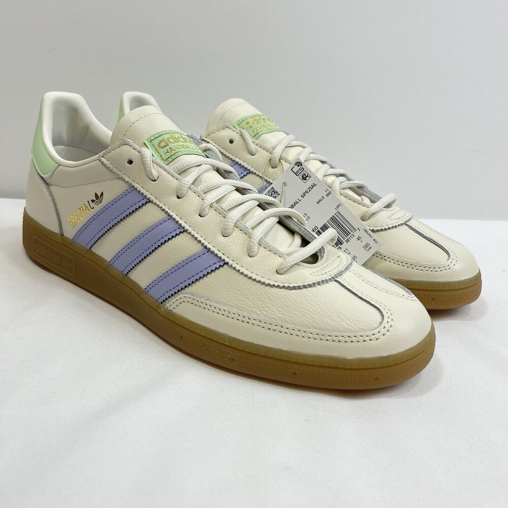Adidas Handball Spezial Men's 11.5 IH2460 Off White Violet Purple Gum IH2460 NEW - Picture 2 of 12